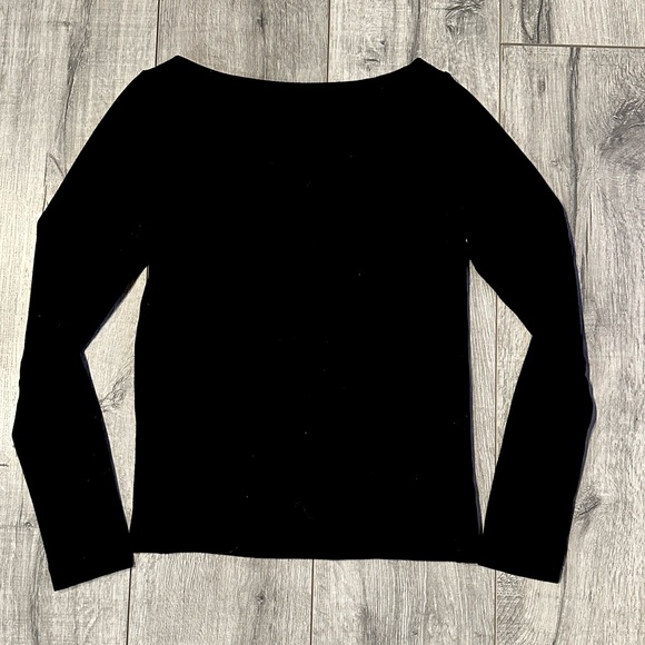 Black boat neck sweater - Picture 2 of 3